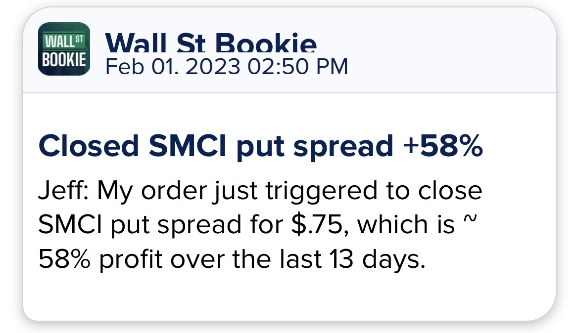 Wall st bookie alert